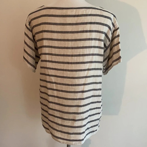 •Eileen Fisher•Linen/cotton Boatneck Top, Like New - Picture 4 of 6